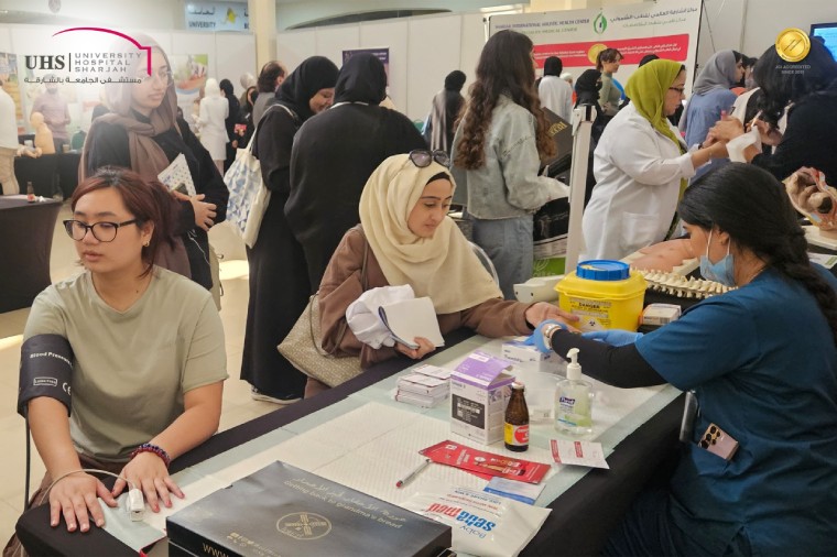 The Health Awareness Exhibition " Stay Healthy 5 " at the University of Sharjah