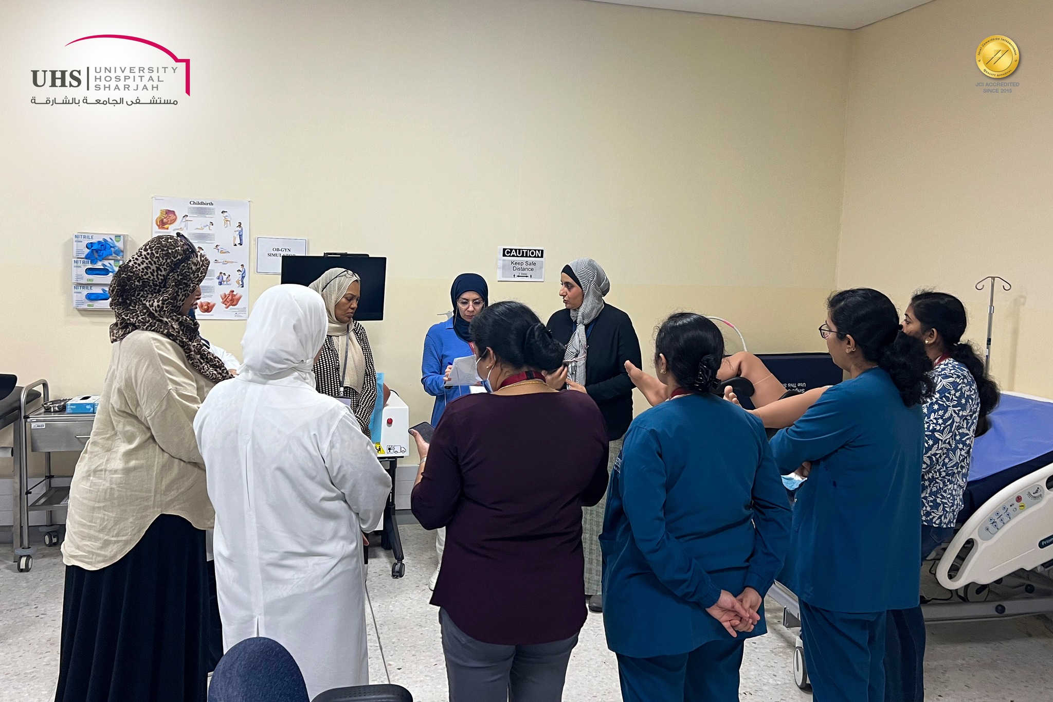 University of Sharjah Training on Handling Shoulder Dystocia Drills